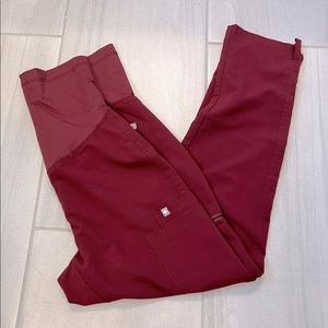FIGS Maternity Burgundy Yola XSP Scrub Pants